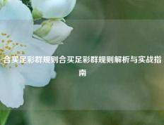 合买足彩群规则合买足彩群规则解析与实战指南