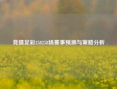 竞猜足彩258258场赛事预测与策略分析