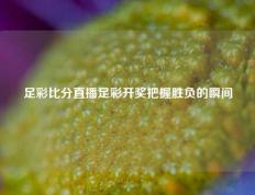 足彩比分直播足彩开奖把握胜负的瞬间
