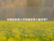 中国足彩有人中吗是否有人能中奖？