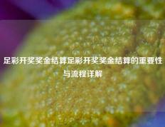 足彩开奖奖金结算足彩开奖奖金结算的重要性与流程详解