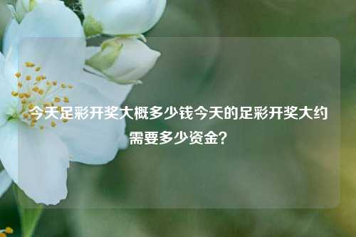 今天足彩开奖大概多少钱今天的足彩开奖大约需要多少资金？