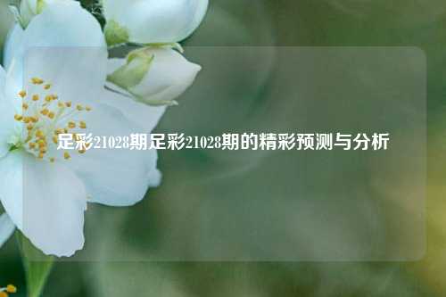 足彩21028期足彩21028期的精彩预测与分析