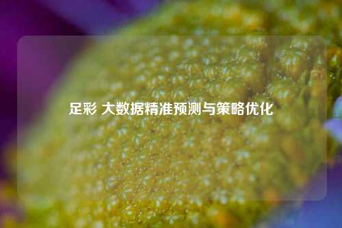 足彩 大数据精准预测与策略优化