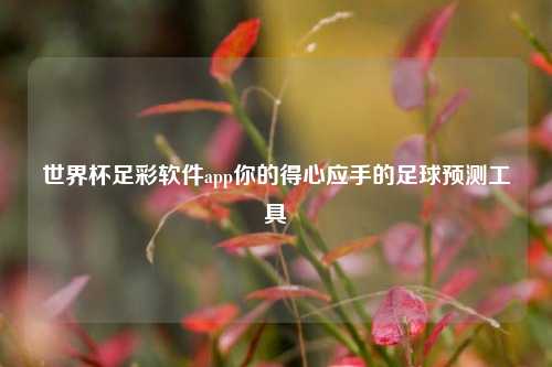 世界杯足彩软件app你的得心应手的足球预测工具