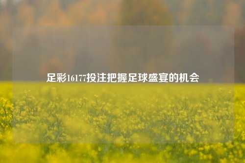 足彩16177投注把握足球盛宴的机会